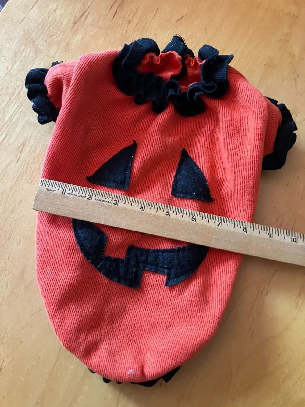 Halloween Jack-O'-Lantern Dog Costume 🎃 Pumpkin Pet Costume Orange & Black Ruff